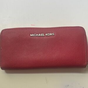 Michael Kors Crimson Zip-Around Wallet